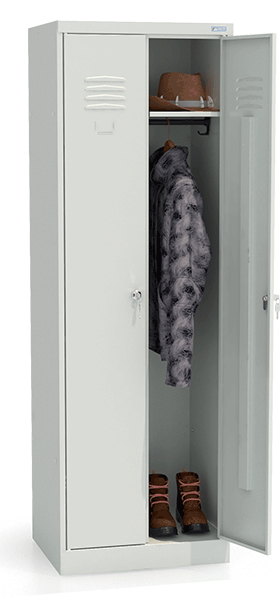 шкаф металлический с перекладиной