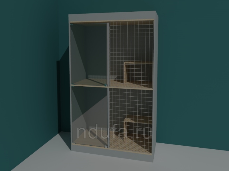 Двухярусный отель для кошек