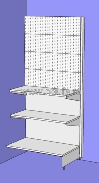 стеллаж перфорированный  с полками